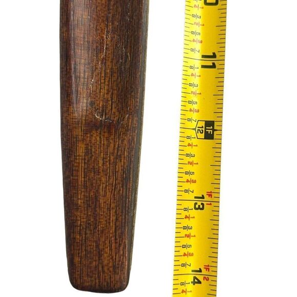 2 Pcs Wooden Spoon Fork Dinnerware Set Long Wood Spoon Fork VTG Set Dessert 12" - Picture 4 of 6